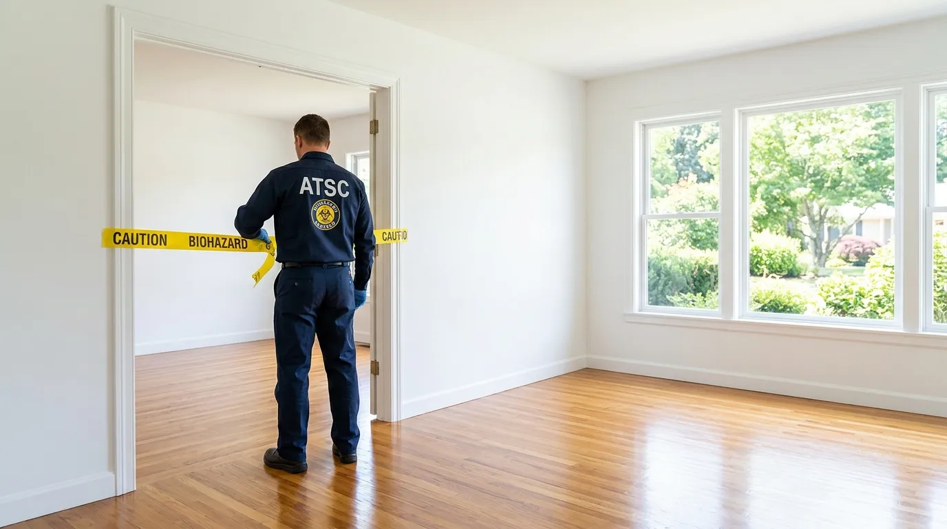 Certified biohazard cleanup crew performing Decomposition Cleanup in Maryville